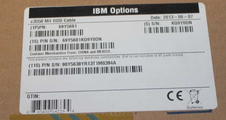 Кабель IBM Optical Disk Drive (ODD) Cable x3550M4 (69Y5681)