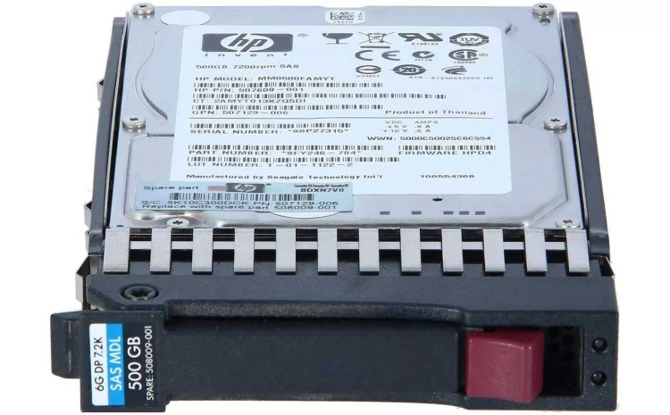 HP 500GB 7.2K SAS 6G 2.5" MDL HARD DRIVE  9FY246-784