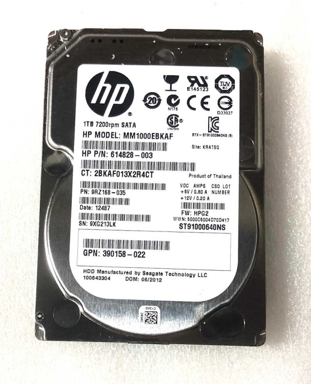 HP 1TB 3G SATA 7200 RPM 2.5" MDL HARD DRIVE NEW SEALED 390158-022