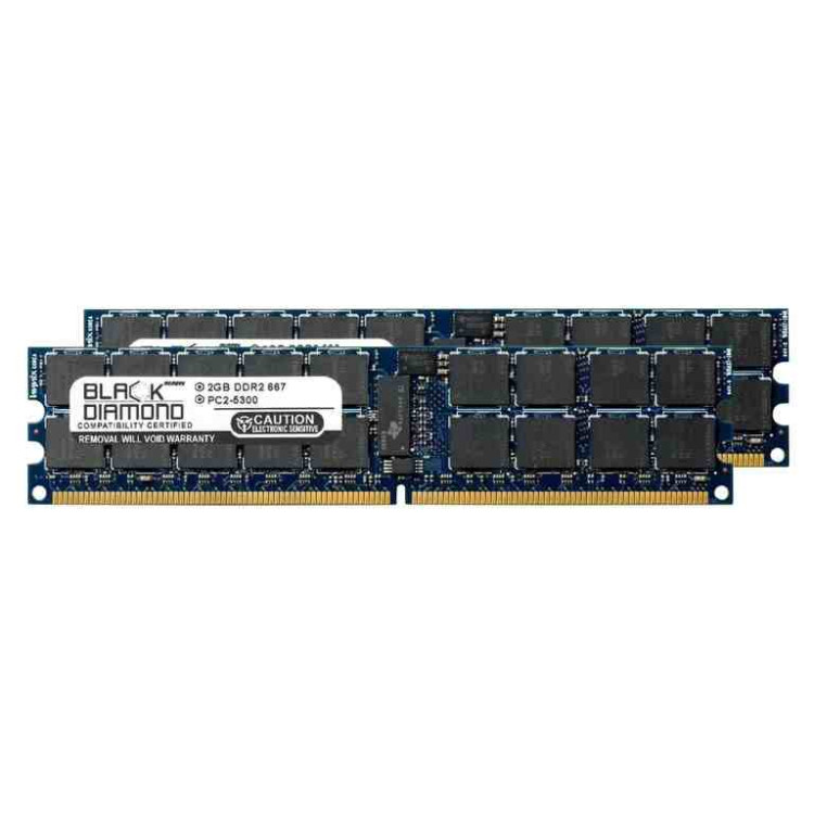 4GB (2x2GB) RDIMMs, 667MHz, 1Gb DRAM