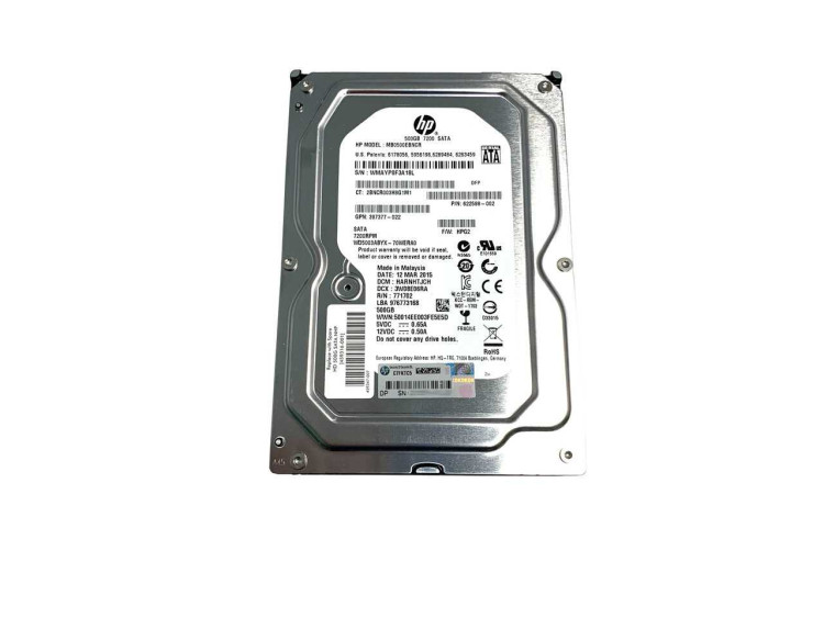 HP 500GB SATA 7200RPM H PLUG 3.5 INCH HARD DRIVE BULK  454141-002