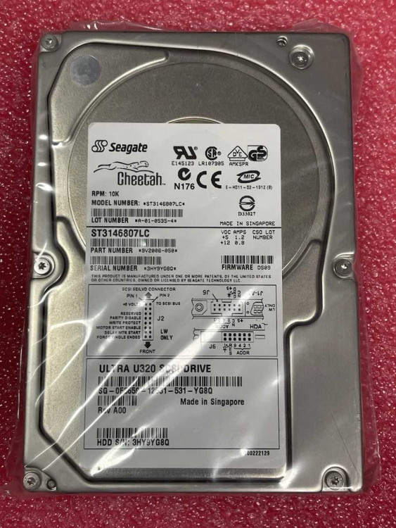 HP 146.8GB ULTRA320 HOT PLUG 10K SCSI 80 PIN HARD DRIVE NEW BULK 9X2006-053