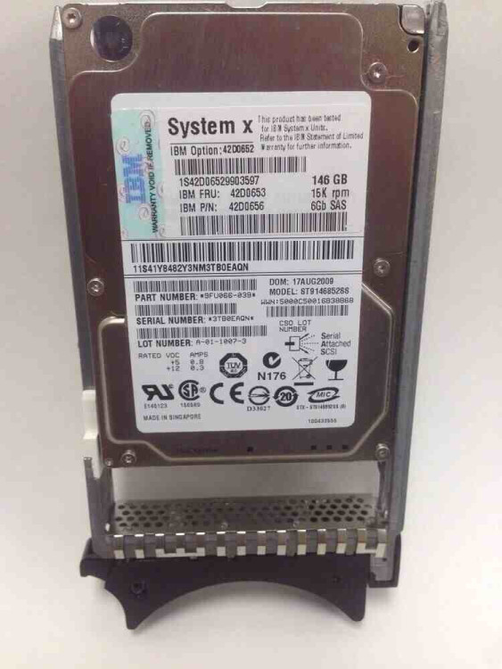 IBM 146GB 15K 6 Gbps SAS 2.5" SFF HS HDD IBM 146GB 15K 6 Gbps SAS 2.5" SFF HS HDD