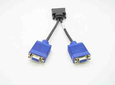DVI-2 to Dual VGA "Y" Splitter Cable