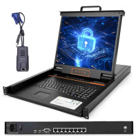 SWT, BOX, RACK, KYBD/MON, 8 PORT