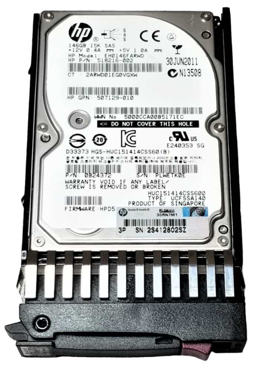 HP 146GB 15K 3G 2.5" SAS DUAL PORT HARD DRIVE NEW BULK  418373-010