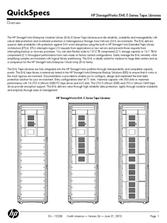 HP EML 71e Library LJ