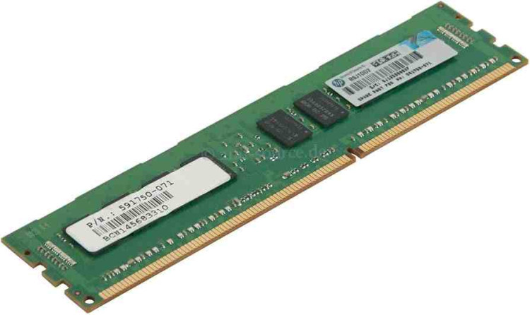 HP 4GB 1Rx4 PC3-10600R-9 Kit