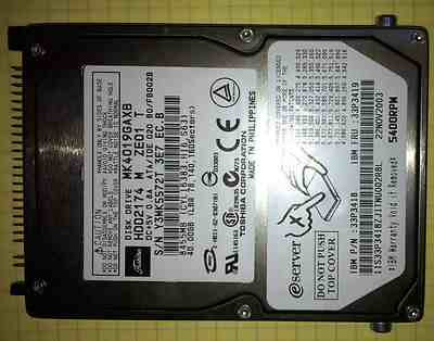19K1692 IBM 40GB 5.4K 2.5 ATA-100 IDE HARD DRIVFE 19K1692 IBM 40GB 5.4K 2.5 ATA-100 IDE HARD DRIVFE