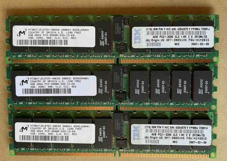 mt36htj51272y-40ea2 MICRON 2GB (1 X 2GB) PC3200 DDR2 ECC MODULE mt36htj51272y-40ea2 MICRON 2GB (1 X 2GB) PC3200 DDR2 ECC MODULE