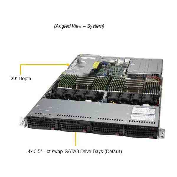 Supermicro AS-1024US-TNR EOL Шасси: A+ Server Dual-Socket EPYC (Форм-фактор 1U) |