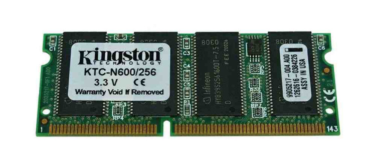 256MB PC133 SDRAM SODIMM 256MB PC133 SDRAM SODIMM