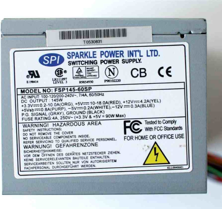 PWR SPLY, 145W, 20P, SS, WW