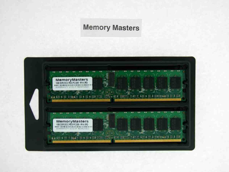 2x1GB PC2-3200 ECC DDR2 SDRAM RDIMM 2x1GB PC2-3200 ECC DDR2 SDRAM RDIMM