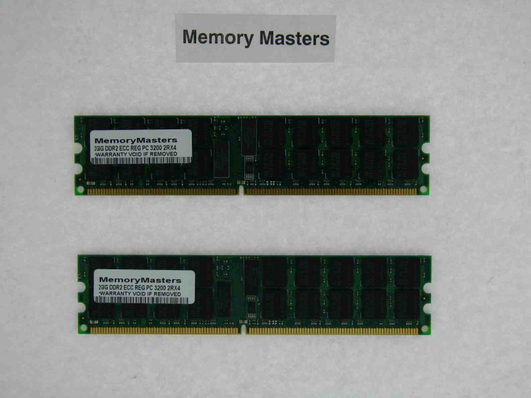 4GB PC2-3200 (2x2GB) ECC DDR2 SDRAM RDIM
