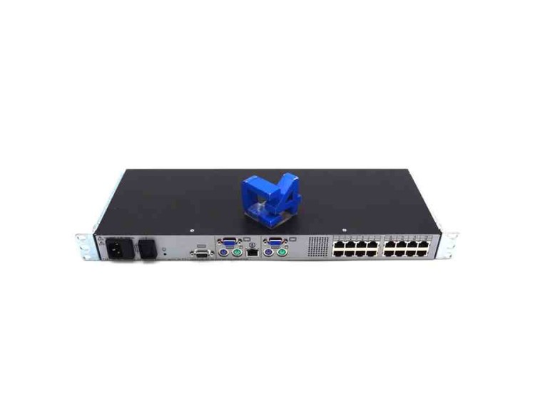 COMPLETE W/ RAILS 396631-001 HP 0x2x16 KVM Console Switch COMPLETE W/ RAILS 396631-001 HP 0x2x16 KVM Console Switch