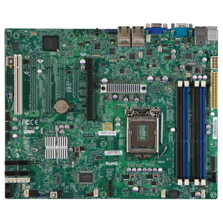 Материнская плата SuperMicro MBD-X9SCI-LN4F-O Socket-1155 Intel C204 DDR3 ATX 4xRJ45 Gigabit Ethernet SATA3 VGA