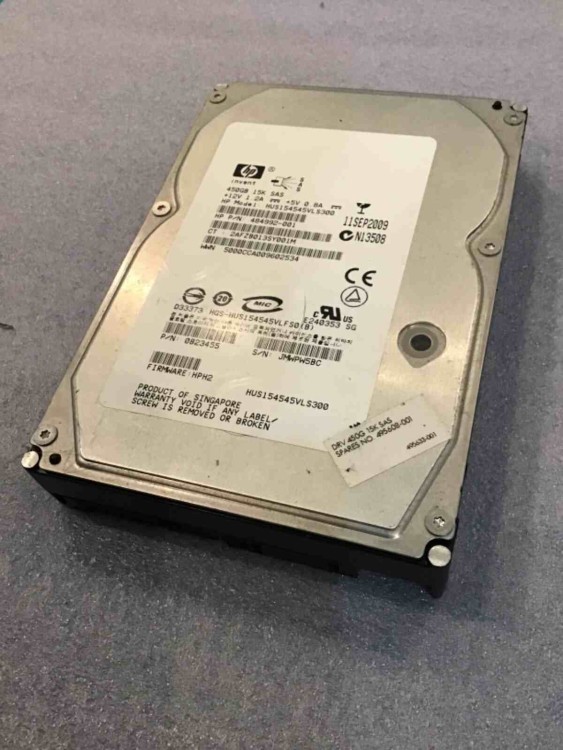 484992-001 HP 450GB 15K rpm Hot Plug SAS 3.5 Dual Port Enterprise Hard Drive 484992-001 HP 450GB 15K rpm Hot Plug SAS 3.5 Dual Port Enterprise Hard Drive