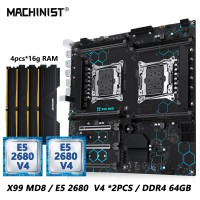 Материнская плата MACHINIST X99 MD8 двухсокетная LGA2011-3 DDR4 C612