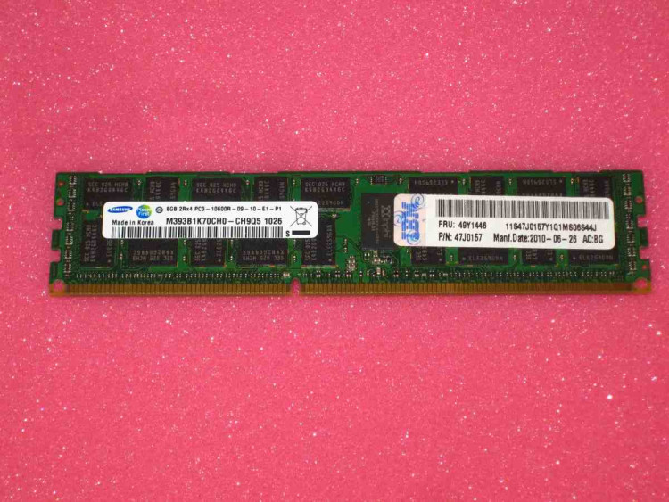 8GB (1x8GB, 2Rx4, 1.5V) PC3-10600 CL9 ECC DDR3 1333MHz LP RDIMM