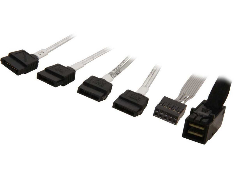 Кабель Adaptec ACK-I-rA-HDmSAS-4SATA-SB-.8M (2280000-R)