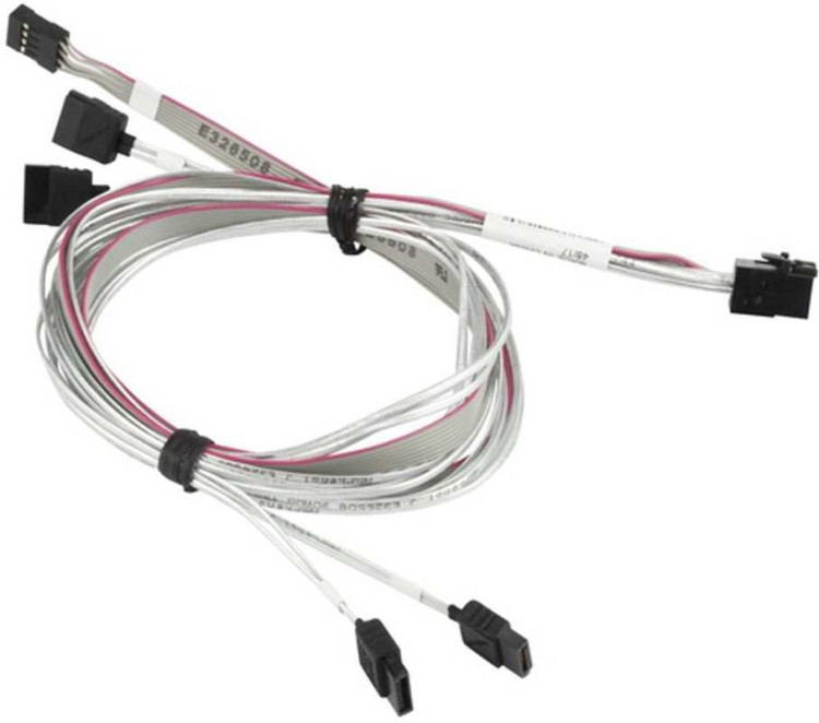 Кабель SuperMicro CBL-SAST-0556 HDmSAS-4xSATA 90/90/75/75cm (CBL-SAST-0556)