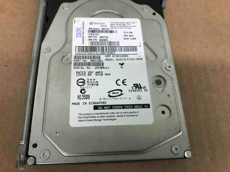 IBM 73.4GB 15K U/320 SCSI HDD HS (FRU)