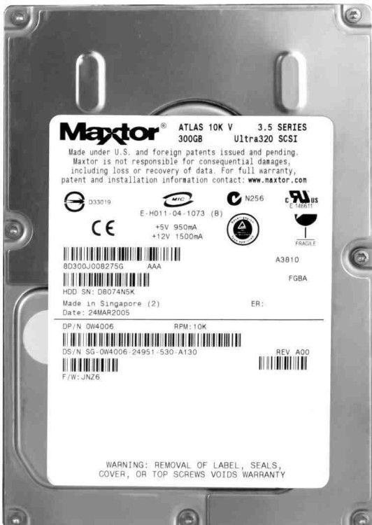 W4006  DELL 300GB 10K 80PIN