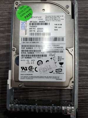 IBM 146GB 10K SAS 2.5" HOT SWAP HARD DRIVE NEW BULK 9F6066-039