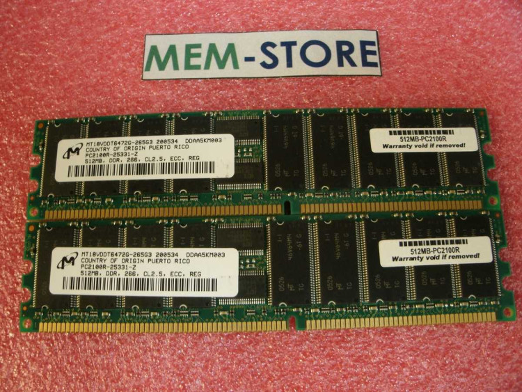 HP 1GB (2X512MB) PC2100 DDR KIT NEW BULK 300679-B21