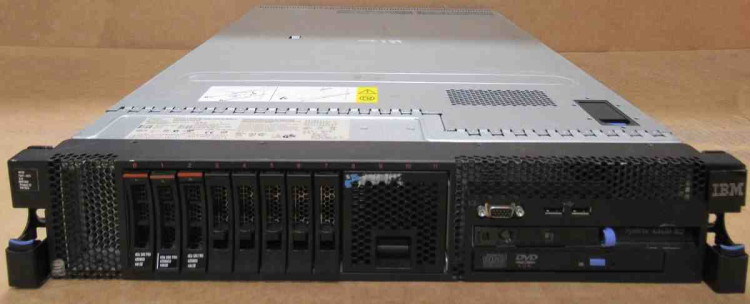 IBM System X3650 M2 Intel Xeon Quad Core E5504-2.0GHz 3x1GB 2x146GB Serveraid BR10i DVD-Rec 1x675W 2U Rack IBM System X3650 M2 Intel Xeon Quad Core E5504-2.0GHz 3x1GB 2x146GB Serveraid BR10i DVD-Rec 1x675W 2U Rack