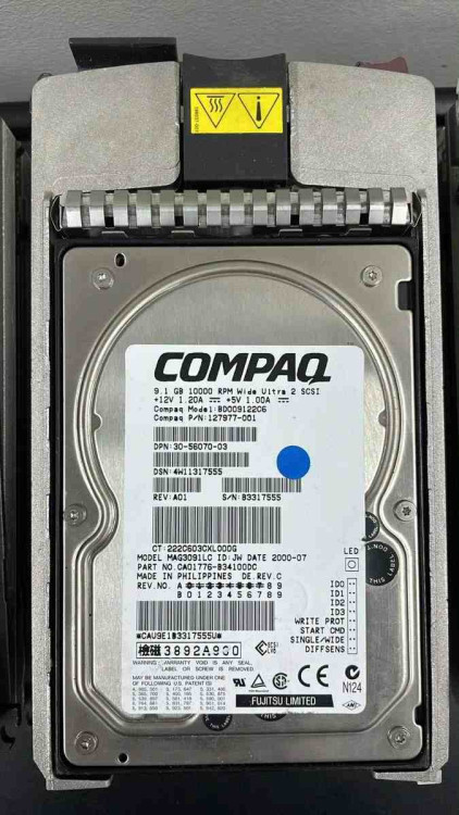 9.1GB WIDE ULTRA SCSI SCA-2 7200RPM HDD
