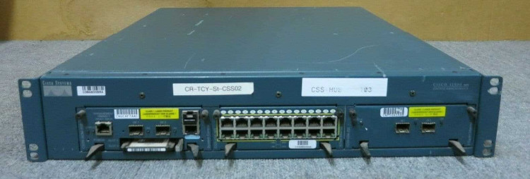 Cisco 11503 Content Services Switch including SCM with 2 Gigabit Ethernet ports, hard disk,and integrated AC power supply, integrated fan, and integrated switch module (requires SFP GBICs)