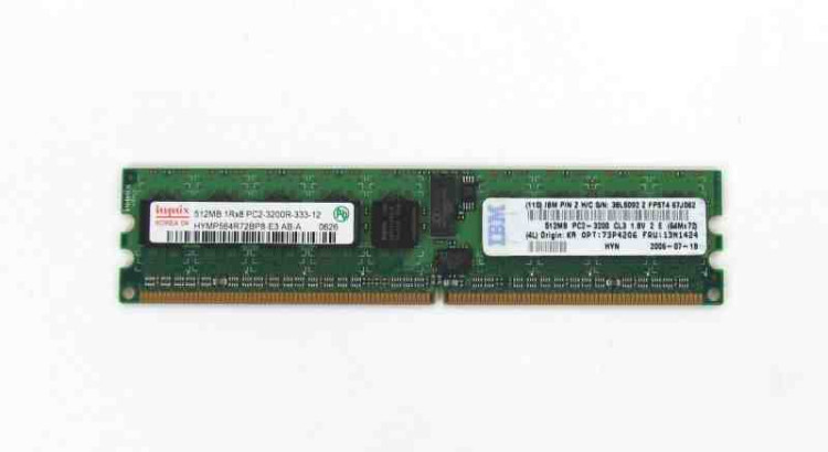 IBM 512MB PC2-3200 ECC DDR2 NC SDRAM (2X256MB) IBM 512MB PC2-3200 ECC DDR2 NC SDRAM (2X256MB)
