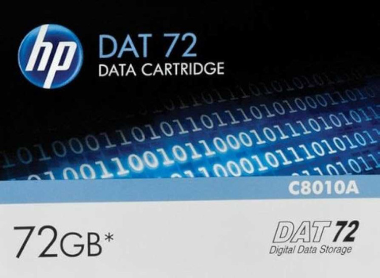 HP DAT 72 Storage Media Kit (14 data cartridges, 1 cleaning cartridge, 1 media case, colored labels and tape backup guide) 7A