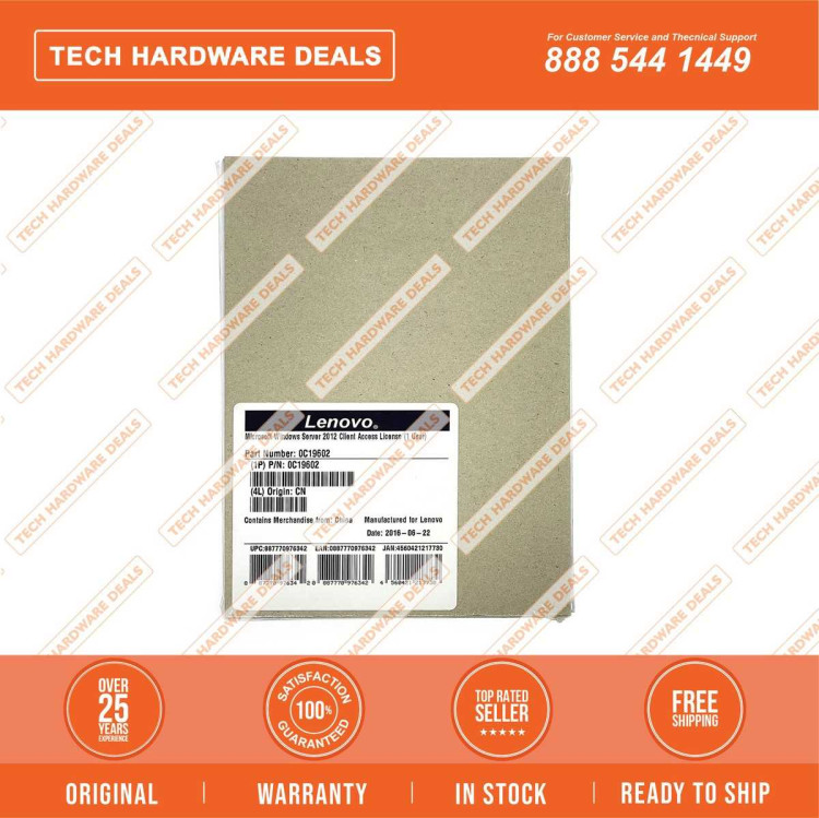 Лицензия Lenovo Microsoft® Windows Server® 2012 Client Access License (1 User) (0C19602)