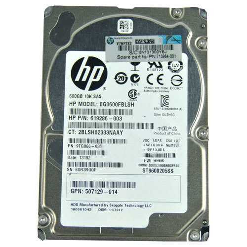 HP 600GB 10K SAS 6G 2.5" DP ENT HARD DRIVE EG0600FBDBU