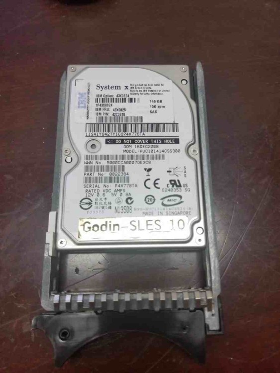 43X0824 IBM 146GB 10K SAS 2.5 DRIVE W/ TRAY 43X0824 IBM 146GB 10K SAS 2.5 DRIVE W/ TRAY