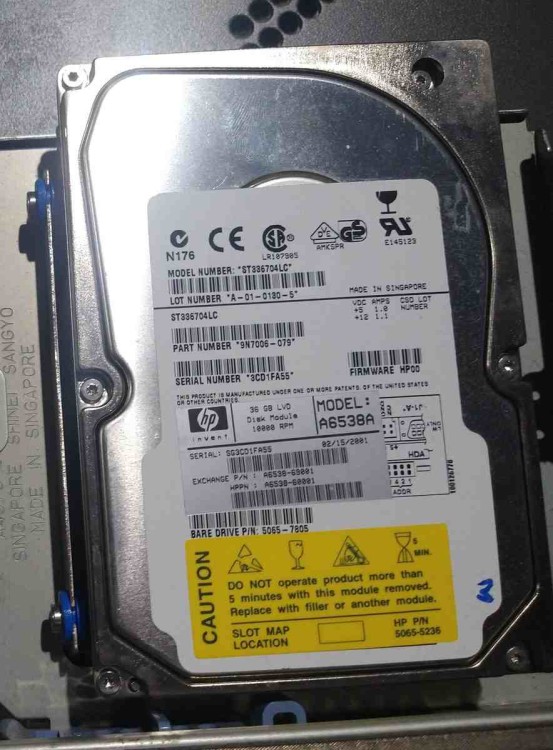 HP 36GB 10K U3 W/ TRAY