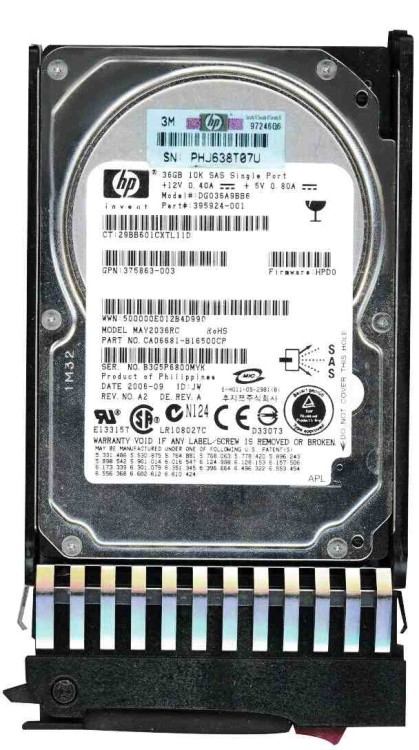 384038-B21 HP 36GB 10K SAS SINGLE PORT DRIVE W/ SCREWS 384038-B21 HP 36GB 10K SAS SINGLE PORT DRIVE W/ SCREWS
