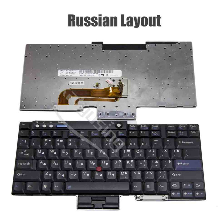 Keyboard Russian T60 R60 Z60 T61 R61 Z61 R400 R500 T400 T500 W500 W700