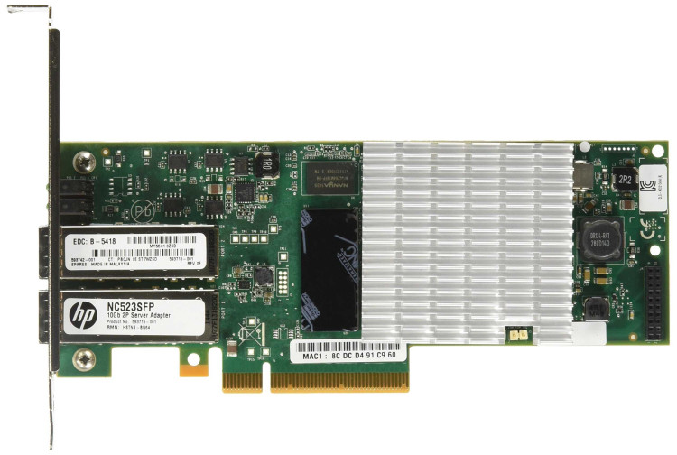 HP NC523SFP 10GB DUAL PORT SERVER ADAPTER CARD 593717-B21