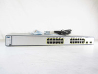 Cisco Catalyst 24 Port Intelligent Ethernet Switch 2 SFP - based Gigabit Ethernet Ports SMI Software Installed, IP Routing