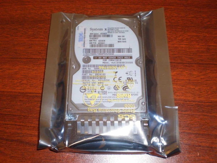 IBM 300GB 10K SAS 6G 2.5" SFF-HS HARD DRIVE NEW BULK 42D0637 IBM 300GB 10K SAS 6G 2.5" SFF-HS HARD DRIVE NEW BULK 42D0637