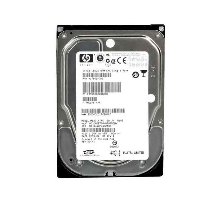 HP 146GB 15K SAS 3.5" 15K 3GB/S NHP HARD DRIVE NEW BULK 417801-001