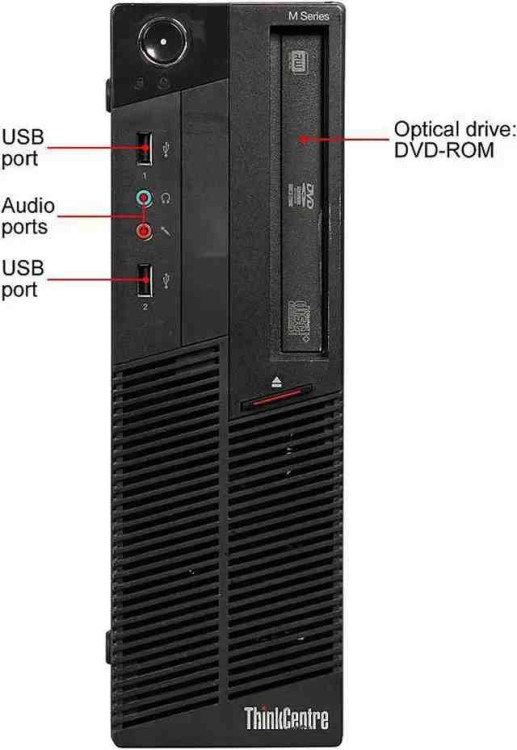 ThinkCentre M90 eUSFF Intel Core i3-530-2.9GHz 2GB 320GB DVD-Rec Windows 7 Pro 32