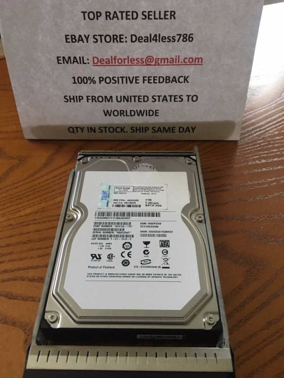 IBM 1TB 7.2KRPM SATA E-DDM HARD DRIVE NEW BULK 44X2458 IBM 1TB 7.2KRPM SATA E-DDM HARD DRIVE NEW BULK 44X2458