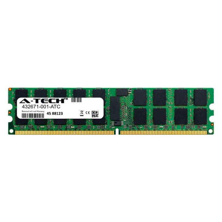 432671-001 HP 8GB (1 X 8GB) PC2-5300P DDR2 MEMORY MODULE 432671-001 HP 8GB (1 X 8GB) PC2-5300P DDR2 MEMORY MODULE