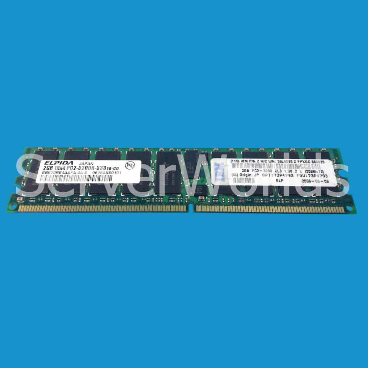 73P4793 IBM 2GB (1X2GB) PC3200 DDR2 MEMORY MODULE 73P4793 IBM 2GB (1X2GB) PC3200 DDR2 MEMORY MODULE