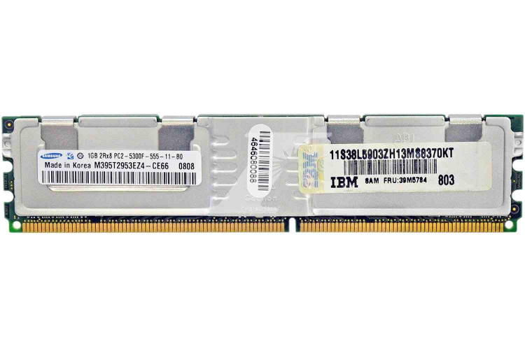 39M5784 IBM 1GB (1X1GB) PC5300 DDR2 MEMORY MODULE 39M5784 IBM 1GB (1X1GB) PC5300 DDR2 MEMORY MODULE